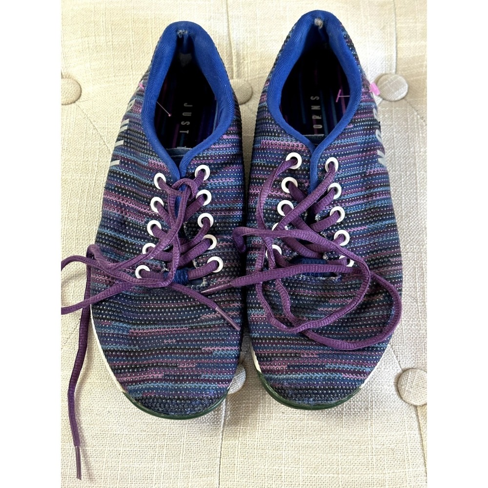 NOBULL‎ Superfabric Trainer Purple Blue Striped Sneakers Womens 6.5 Mens 5